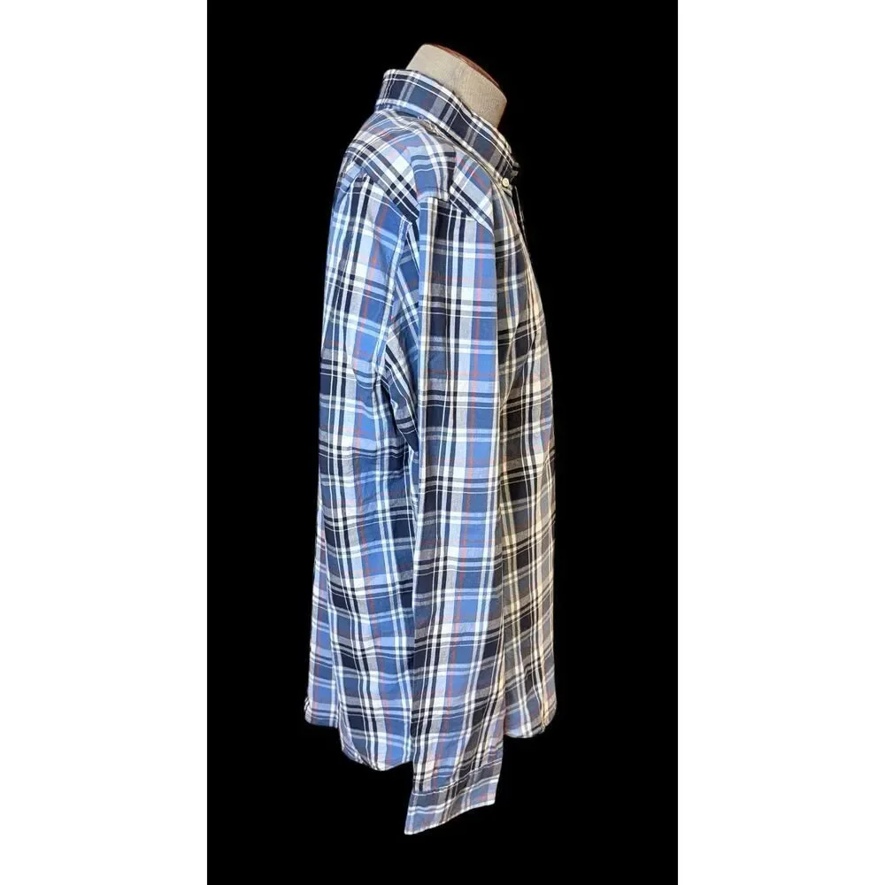 NWT J. Crew Flex Washed Slim Button Down Plaid Shirt XL Re-Imagined Sustainable